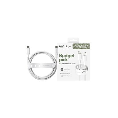 emPower by PanzerGlass USB 2.0-Kabel Racing 60 W  Silber Weiss USB-C - USB-C 1.2 m