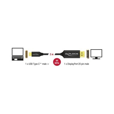 DeLock Kabel USB Type-C - DisplayPort