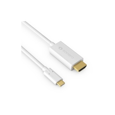 sonero USB-C - HDMI Kabel, 2m, weiss