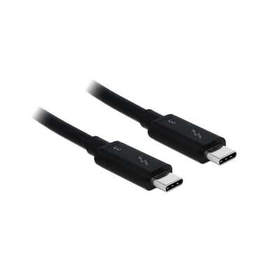 Delock USB Anschlusskabel [1x USB-C™ Stecker - 1x USB-C™ Stecker] 0.5 m Schwarz