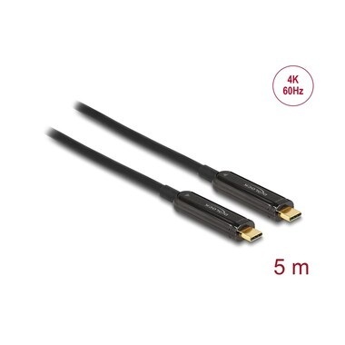 Delock Optisches Kabel 4K 60 Hz USB Type-C - USB Type-C, 5 m