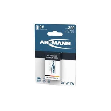 Premium NiMH 9 Volt Block Akku mit 270 mAh und maxE Technologie - 1