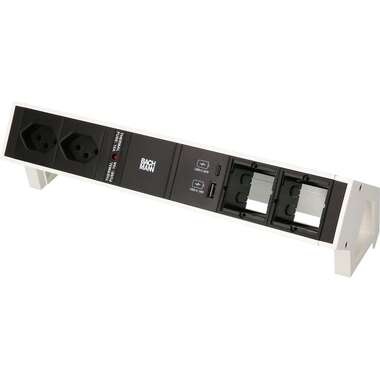Bachmann Tischsteckdosenleiste DESK 2, 2x T13, 1x USB A/C, 2x Custom