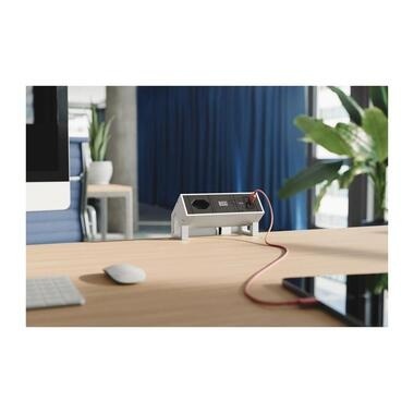 Bachmann Tischsteckdosenleiste DESK2 1xT13 1xUSB C/C 45W 0.2m INOX