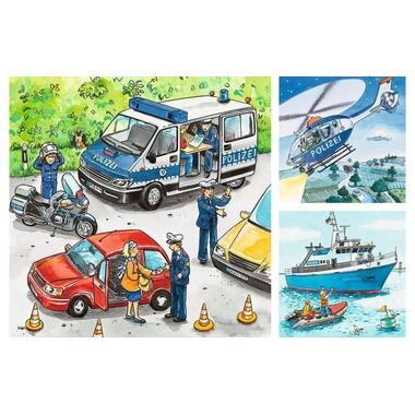 RAVENSBURGER Puzzle 3x49 Teile Polizeieinsatz