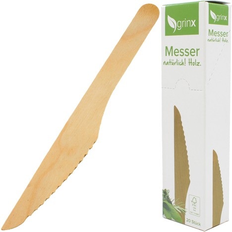 Besteck Messer 20er aus Holz 16cm