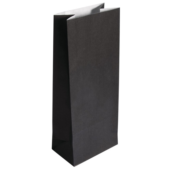 Papier-Blockbodenbeutel schw 10x24x6cm