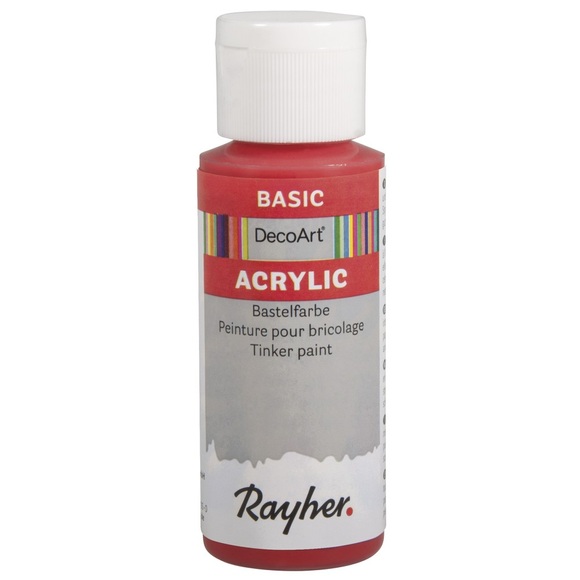Acrylic-Bastelfarbe, hellrot, Flasche 59