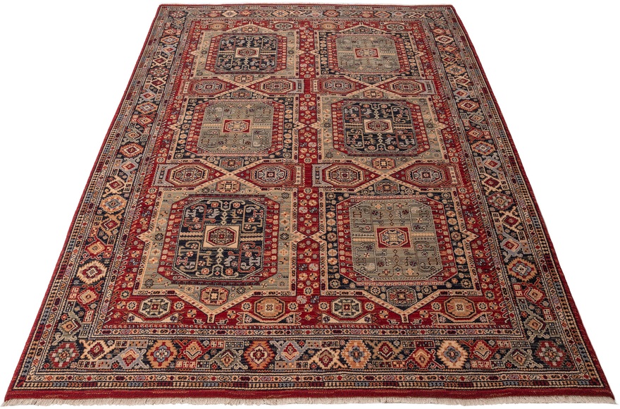 THEKO Wollteppich »Saharna 7275«, rechteckig, 10 mm Höhe, reine Wolle, Orient-Optik, mit Fransen, Wohnzimmer