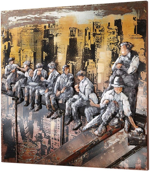 Home affaire Metallbild »3D BAUARBEITER NY«