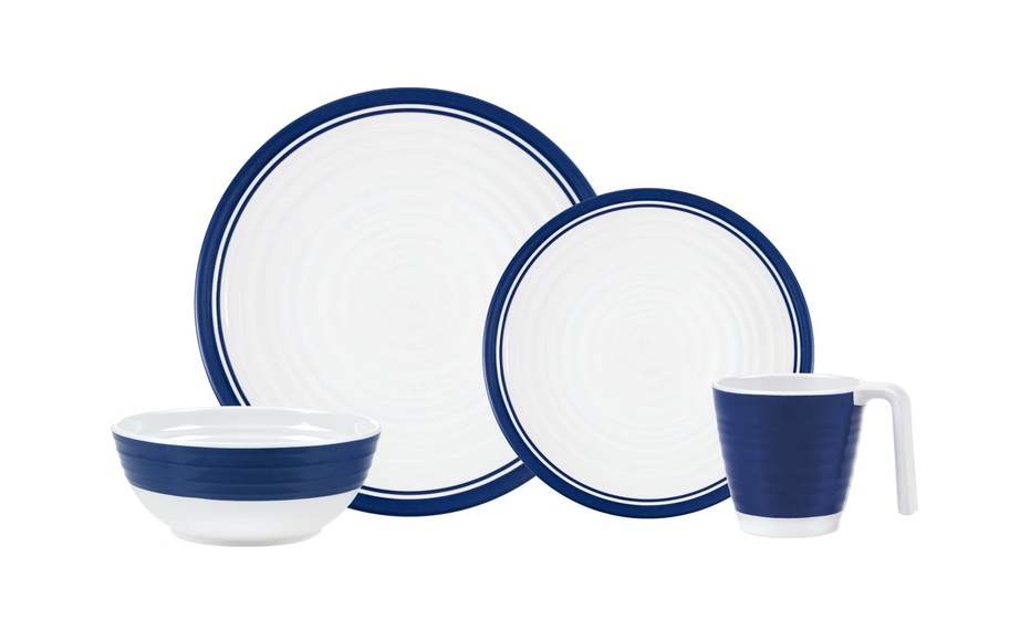 KOOR Geschirr-Set »Melanin blau«, (16 tlg.)