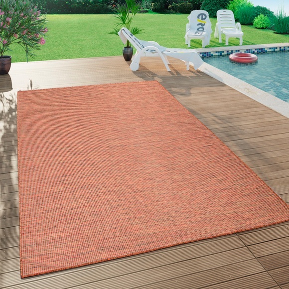 Paco Home Teppich »Sonset«, rechteckig, 5 mm Höhe, Flachgewebe, In- und Outddor geeignet, Wohnzimmer
