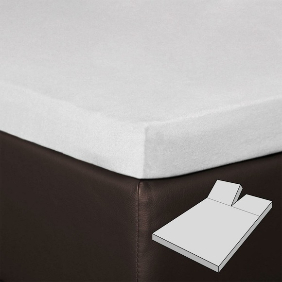 BETTWARENSHOP Spannbettlaken »Multi-Stretch Split-Topper«, (1 St.), für Matratzentopper mit Einschnitt