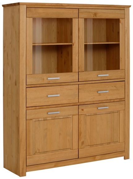 Home affaire Highboard »Sarthe«, aus Kiefer massiv, Breite 141 cm