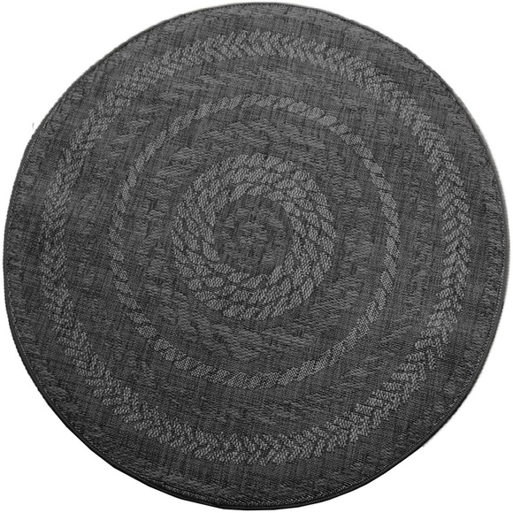 Paco Home Teppich »Malmedy 490«, rund, 4 mm Höhe, Flachgewebe, melierte Sisal-Optik, In- und Outdoor geeignet, Wohnzimmer