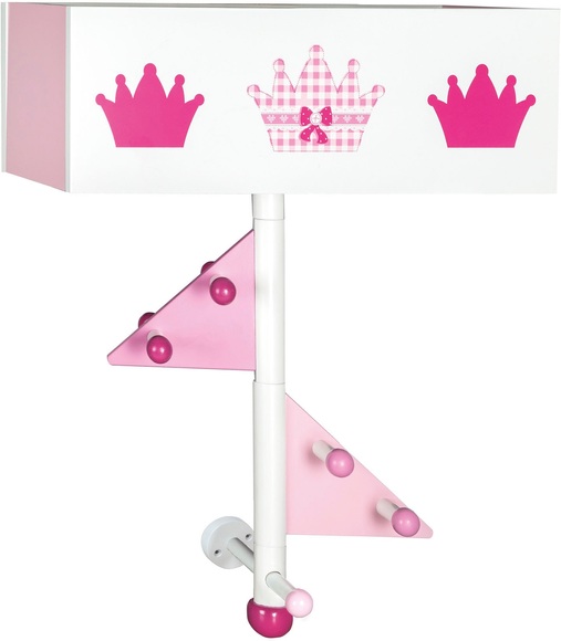 roba Garderobe KRONE in weiß/rosa