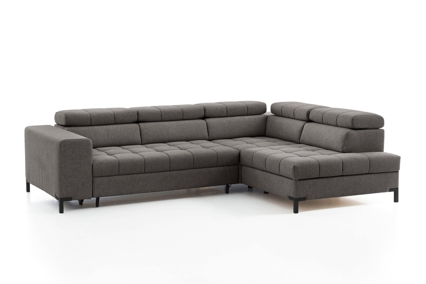 exxpo - sofa fashion Ecksofa, Steppung im Sitzbereich, Wahlweise mit Bettfunktion und Bettkasten, inklusive 5 verstellbaren Kopfstützen
