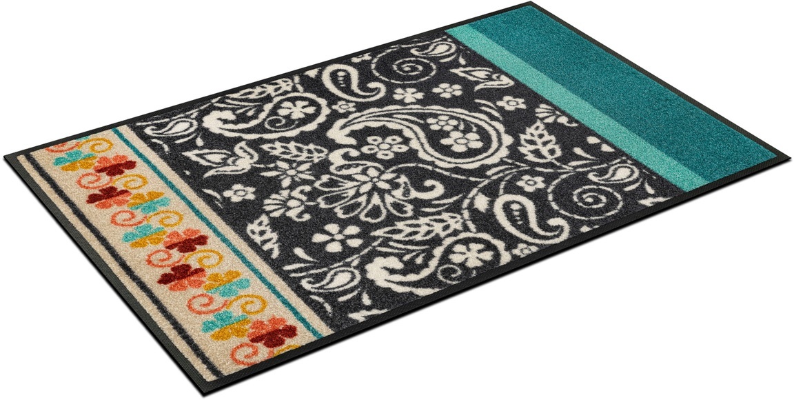 wash+dry by Kleen-Tex Fussmatte »Folk Flourish«, rechteckig, 7 mm Höhe