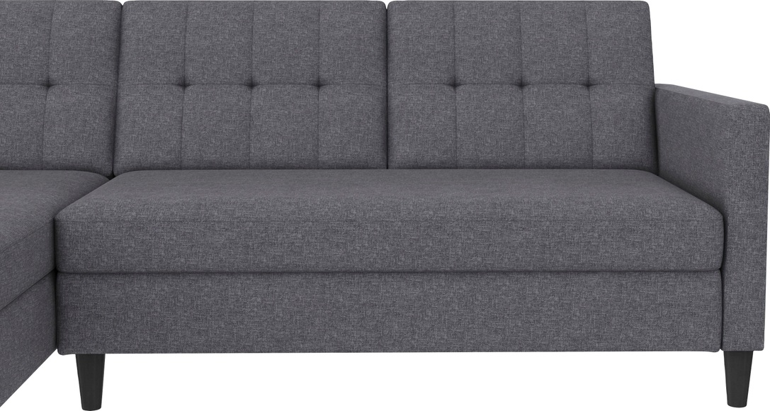 Dorel Home Ecksofa »Hartford«, mit Bettfunktion und Stauraum, Recamiere beidseitig montierbar