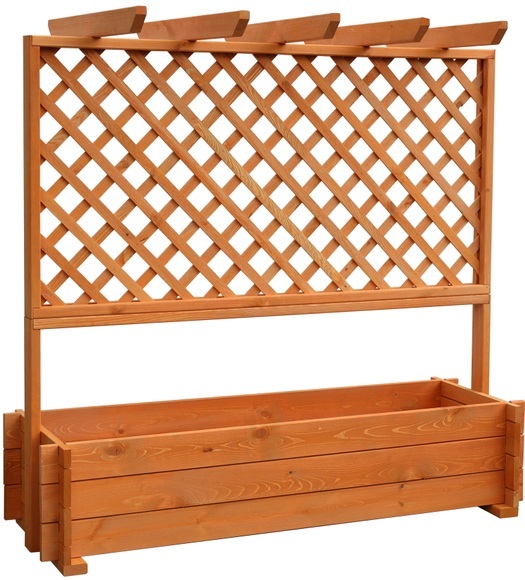 PROMADINO Holzspalier Pergola mit Pflanzkasten, BxTxH: 140x65x140 cm