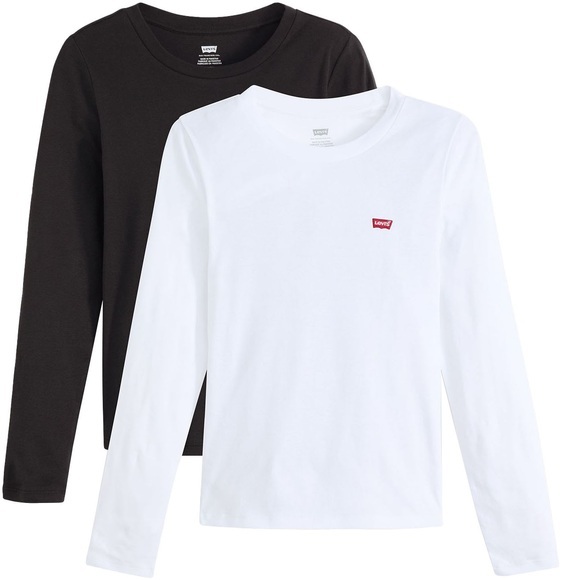 Levi's® Langarmshirt »LS 2 Pack Tee«, (Packung, 2 tlg.), mit Batwing Logo-Stickerei