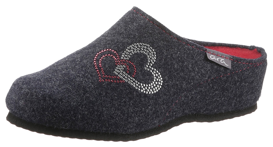 Ara Pantoffel »COSY«, mit Herz-Strass-Stein-Verzierung
