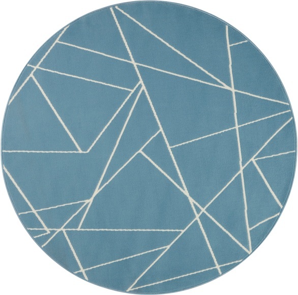my home Teppich »Oswyn«, rund, 8 mm Höhe, Kurzflor, Geometrisches Design, Zwei-Farben Kombination, Wohnzimmer, Schlafzimmer, Arbeitszimmer, Robust, Pflegeleicht