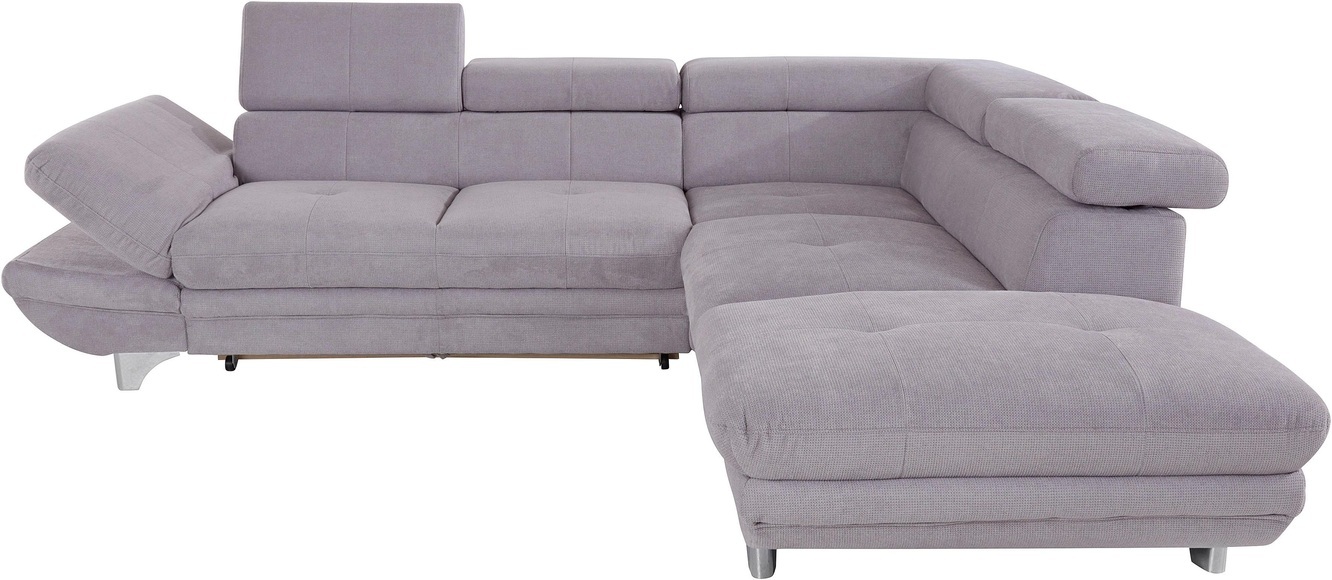 COTTA Ecksofa, inklusive Kopf- und Armteilverstellung, wahlweise mit Bettfunktion
