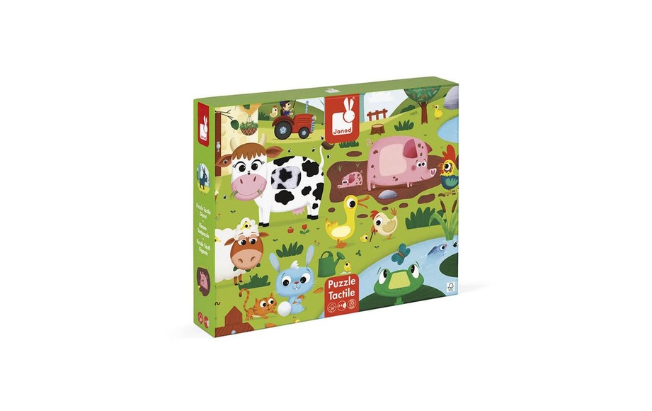 Janod Haptik-Puzzle BAUERNHOF 20-teilig