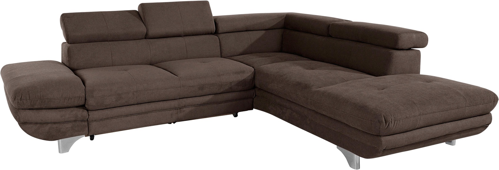 COTTA Ecksofa, inklusive Kopf- und Armteilverstellung, wahlweise mit Bettfunktion