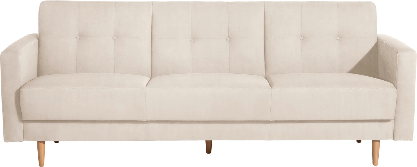 Max Winzer® 3-Sitzer »Jesper«, Schlafsofa mit Knopfheftung im Rücken, inklusive Bettkasten