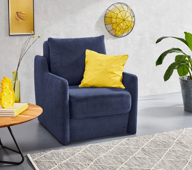 INOSIGN Sessel »Tiny Alpha Sessel«, Sessel mit integriertem Hocker, der bei Bedarf extra gestellt werden kann