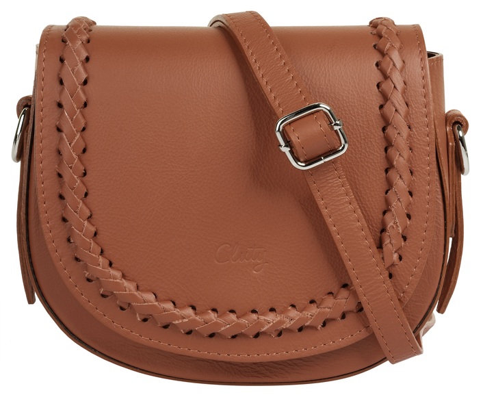Cluty Umhängetasche, (1 tlg.), echt Leder, Made in Italy
