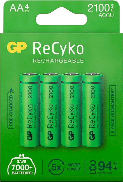 GP Batteries ReCyko+ HR06 Mignon (AA)-Akku NiMH 2100 mAh 1.2 V 4 St.