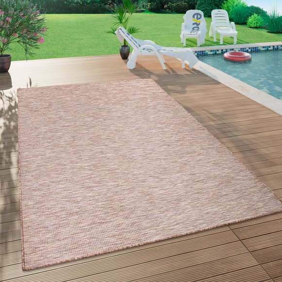 Paco Home Teppich »Sonset«, rechteckig, 5 mm Höhe, Flachgewebe, In- und Outddor geeignet, Wohnzimmer