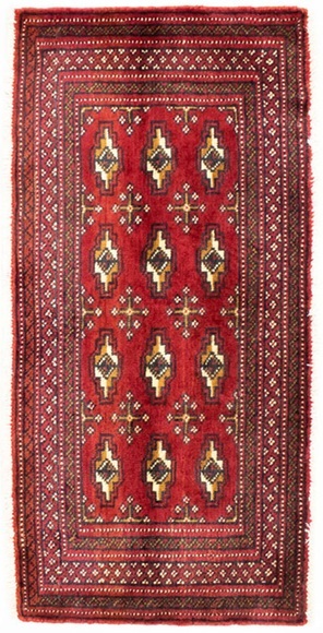 morgenland Wollteppich »Turkaman Teppich handgeknüpft rot«, rechteckig, 8 mm Höhe