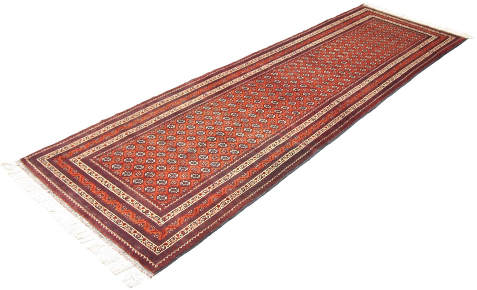 morgenland Wollteppich »Afghan Teppich handgeknüpft rot«, rechteckig, 7 mm Höhe