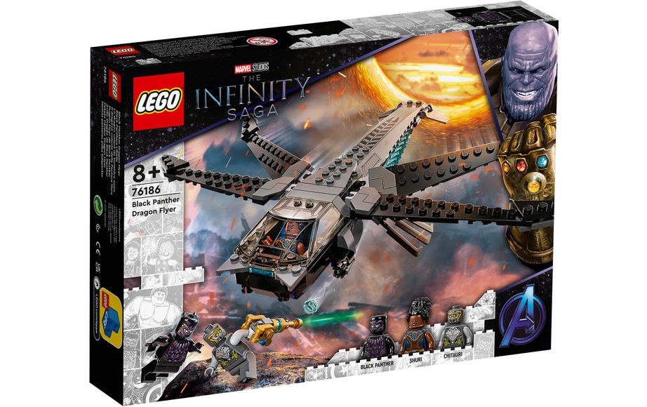 76186 Marvel Super Heroes Black Panthers Libelle, Konstruktionsspielzeug