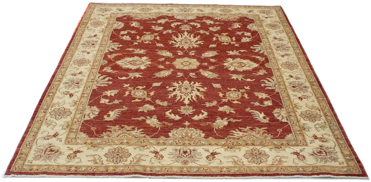 morgenland Wollteppich »Farahan Teppich handgeknüpft rot«, rechteckig, 7 mm Höhe