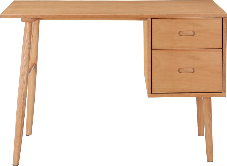 elbgestoeber Schreibtisch »Elblamelle«, in schöner Holzoptik aus massivem Eschenholz und MDF, mit zwei Schubkästen, Breite 110 cm