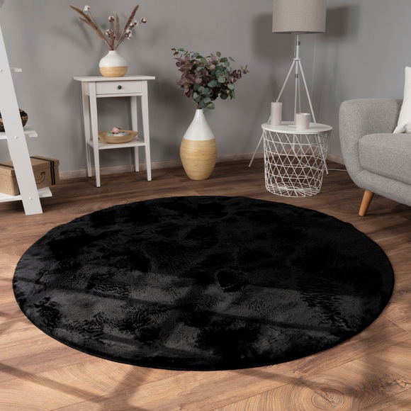Paco Home Teppich »Soft 380«, rund, 22 mm Höhe, Kuschelteppich - besonders weich, Uni-Farben, ideal im Wohnzimmer & Schlafzimmer