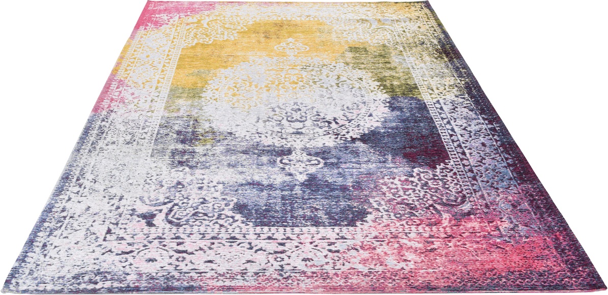 Gino Falcone Teppich »Cosima-119«, rechteckig, 3 mm Höhe, flachgeweber Jaquard-Teppich, mit Chenillegarn, moderne Orient-Optik, Vintage Design, Wohnzimmer