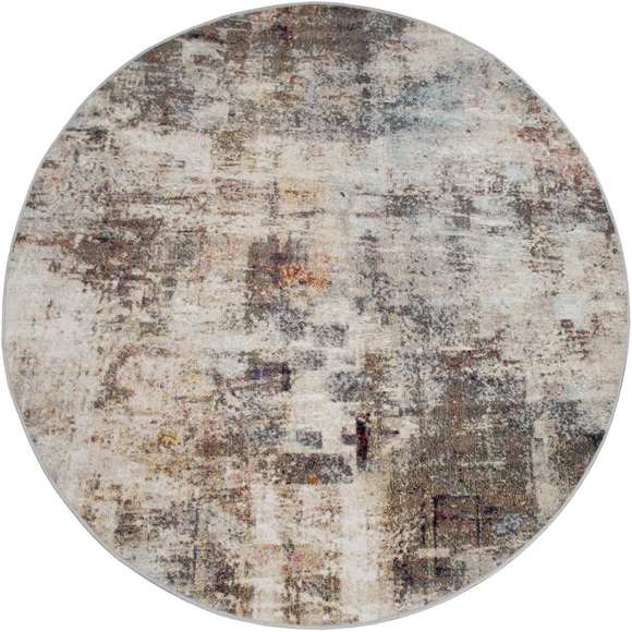 Paco Home Teppich »Artigo 445«, rund, 2 mm Höhe, Kurzflor, modernes abstraktes Design, ideal im Wohnzimmer & Schlafzimmer
