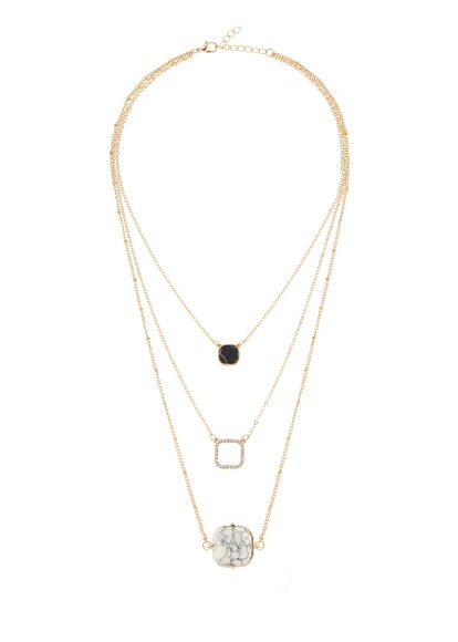 LASCANA Kette mit Anhänger, mehrreihige Halskette