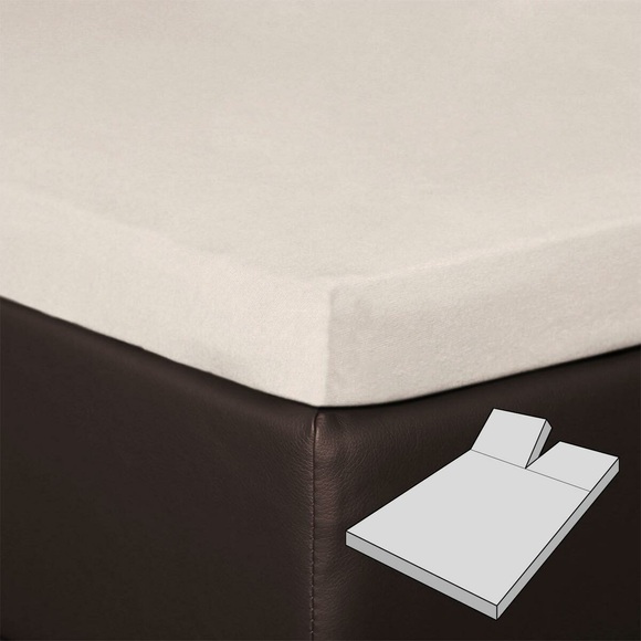 BETTWARENSHOP Spannbettlaken »Multi-Stretch Split-Topper«, (1 St.), für Matratzentopper mit Einschnitt
