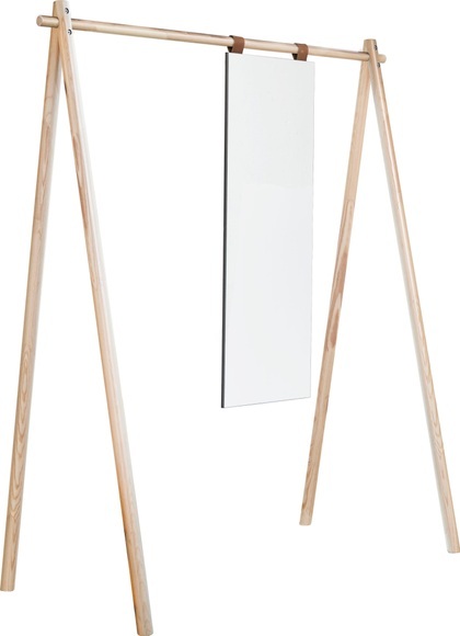 Karup Design Garderobe HONGI inkl. Spiegel, Kiefer Natur lackiert