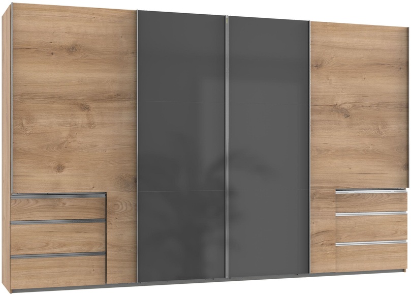Fresh To Go Schwebetürenschrank »Level«, mit Glastüren und Synchronöffnung