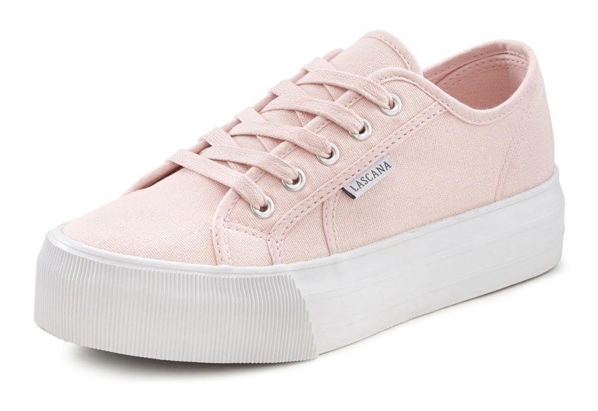 LASCANA Sneaker, aus Textil mit Plateausohle