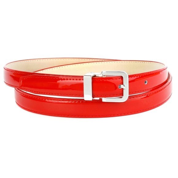 Anthoni Crown Lackledergürtel in Rot