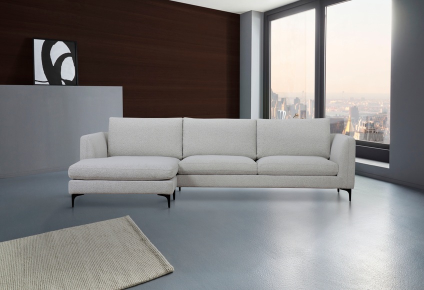 Places of Style Ecksofa »Nixon«, auch in Samtvelours, inkl. Rückenkissen